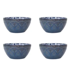 Gabriela Blue 16 Piece Dinnerware Set, Service for 4