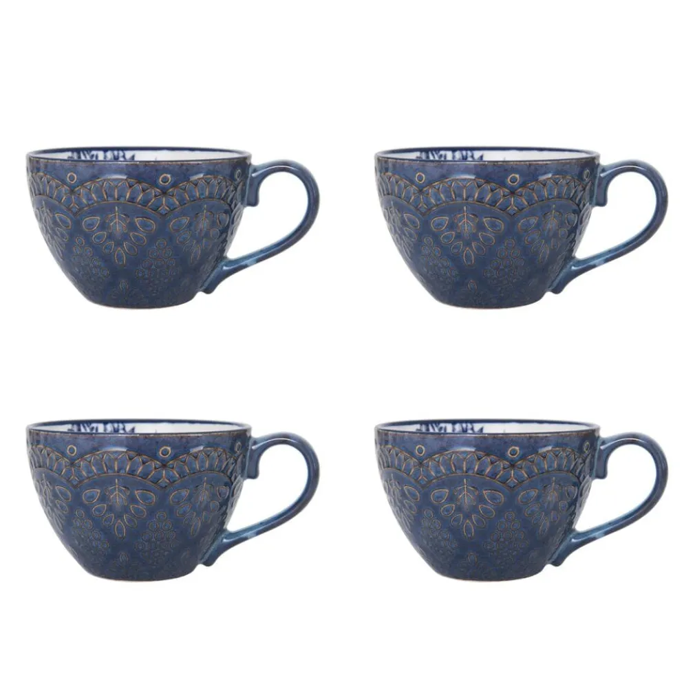 Gabriela Blue 16 Piece Dinnerware Set, Service for 4