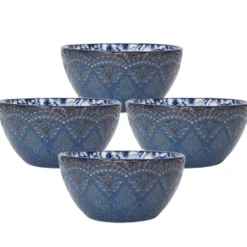 Gabriela Blue Set of 4 Soup Cereal Bowls