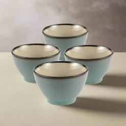 Gourmet Basics Belmont Blue Fruit Bowls, Set of 4