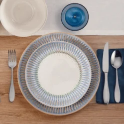 Hensley Blue 12 Piece Dinnerware Set, Service for 4