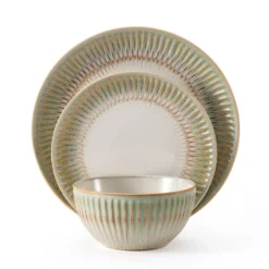 Hensley Green 12 Piece Dinnerware Set, Service for 4
