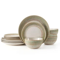 Hensley Green 12 Piece Dinnerware Set, Service for 4