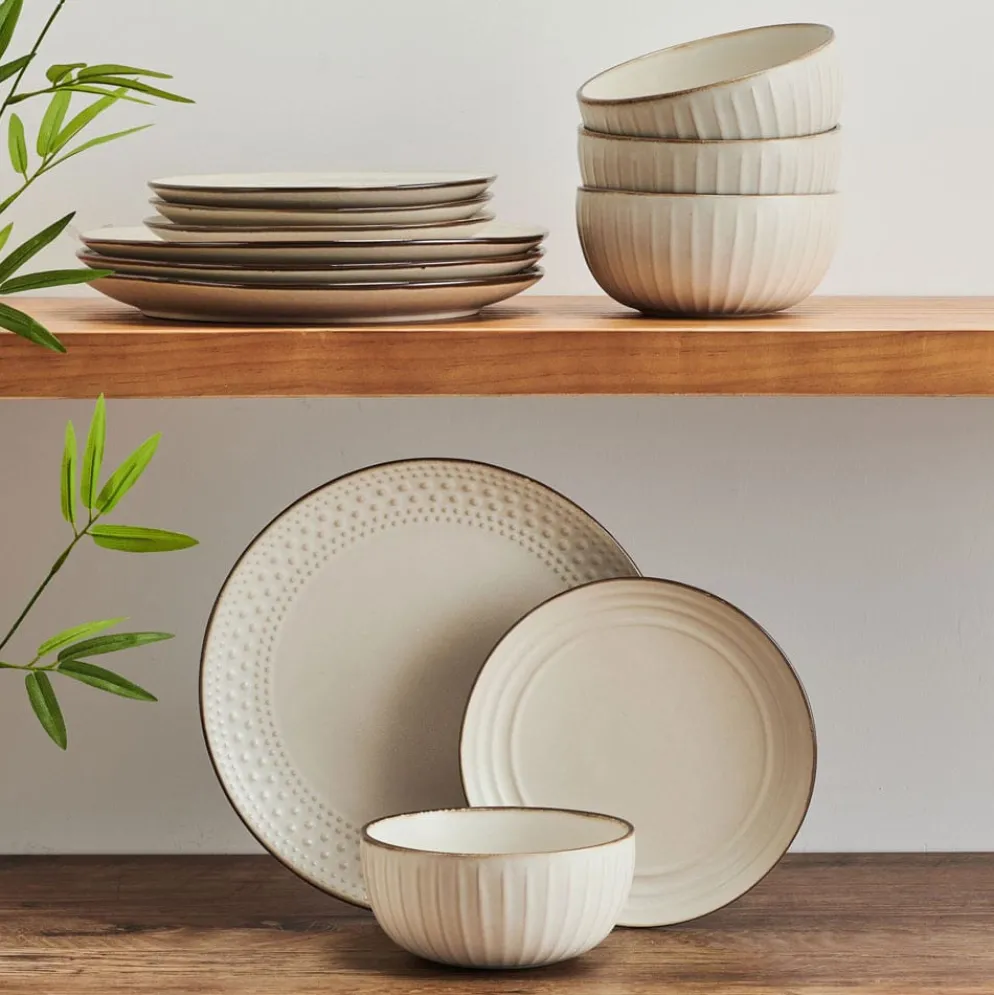 Janelle 12 Piece Dinnerware Set, Service for 4