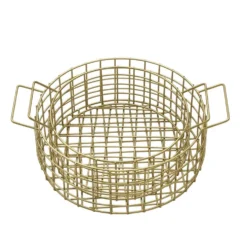 Kendall Set Of 2 Gold Centerpiece Baskets
