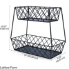 Lattice Farm Flat Back 2 Tier Storage Basket
