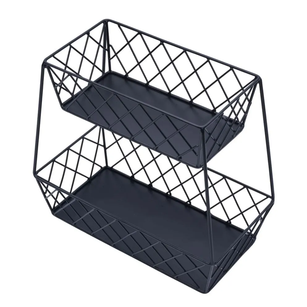 Lattice Farm Flat Back 2 Tier Storage Basket
