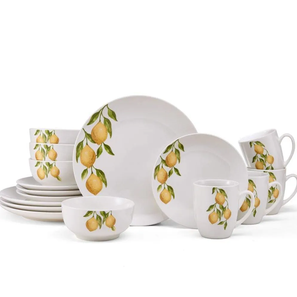 Lemons 16 Piece Dinnerware Set, Service for 4