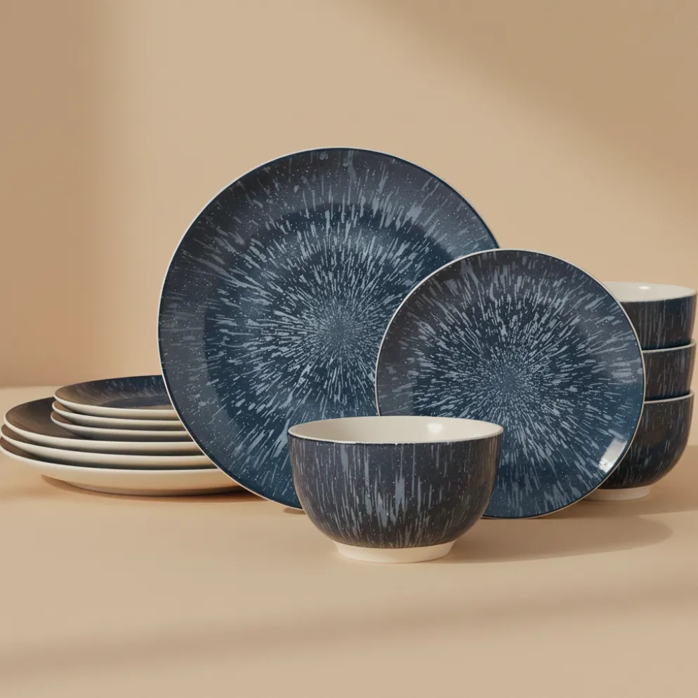 Mist 12 Piece Dinnerware Set, Service for 4