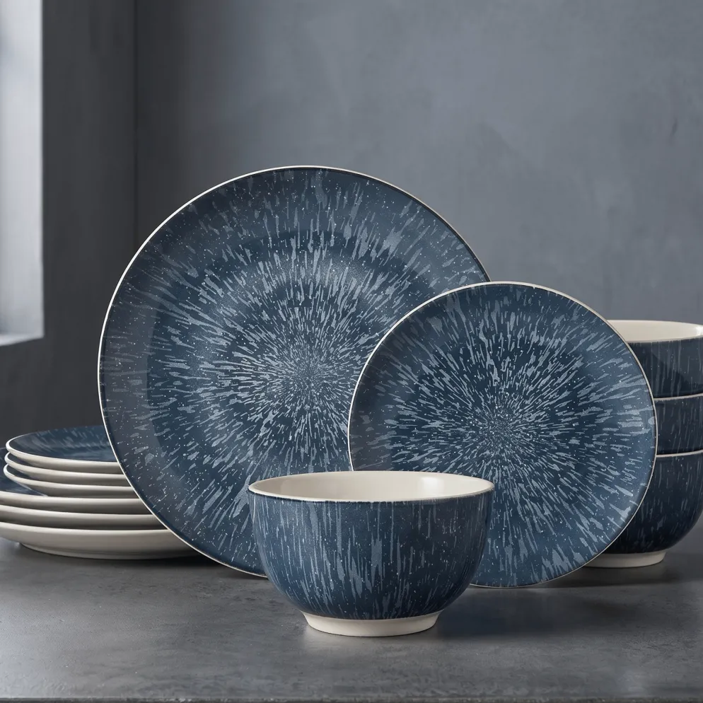 Mist 12 Piece Dinnerware Set, Service for 4