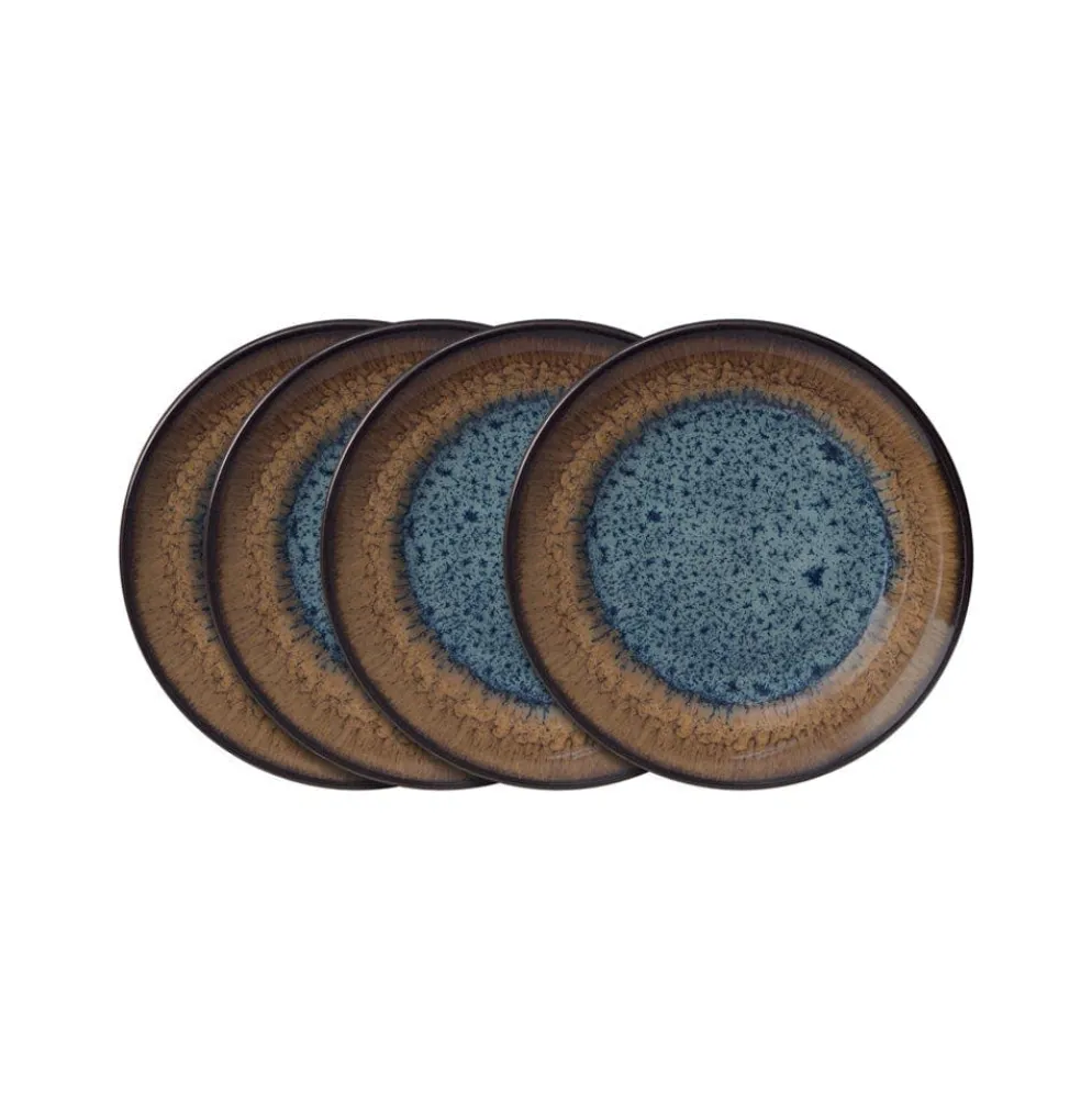 Monroe Blue Set of 4 Appetizer Plates
