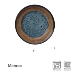 Monroe Blue Set of 4 Appetizer Plates