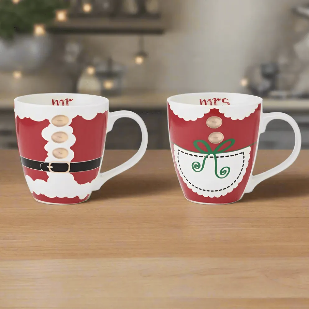 Mr. & Mrs. Santa Claus Set of 2 Mugs