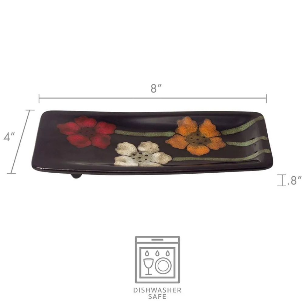 Painted Poppies Rectangular Spoon Rest