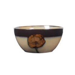 Painted Poppies Set of 4 Soup Cereal Bowls