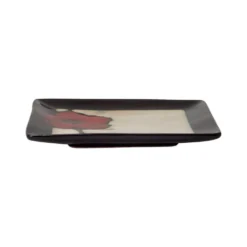 Painted Poppies Square Accent Plate