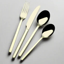 Paros Champagne Forged 16 Piece Flatware Set, Service for 4