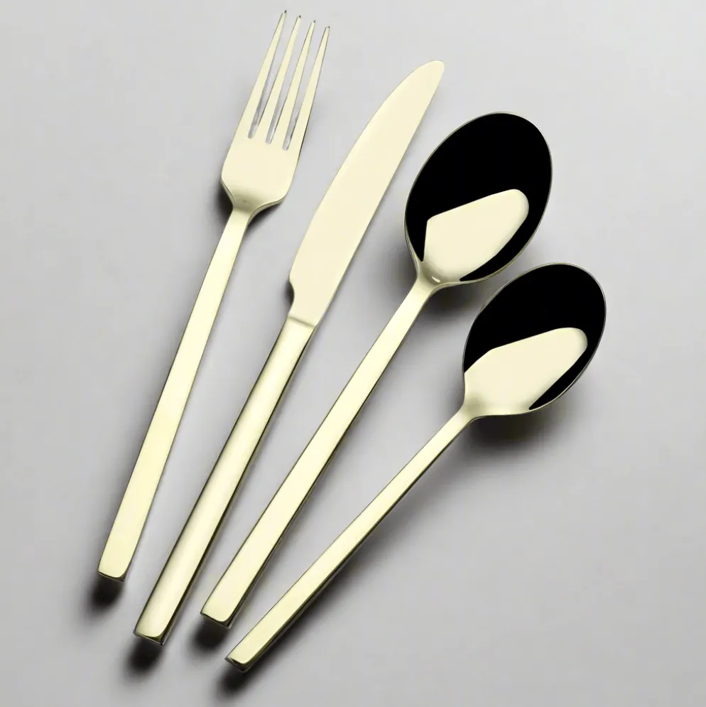 Paros Champagne Forged 16 Piece Flatware Set, Service for 4
