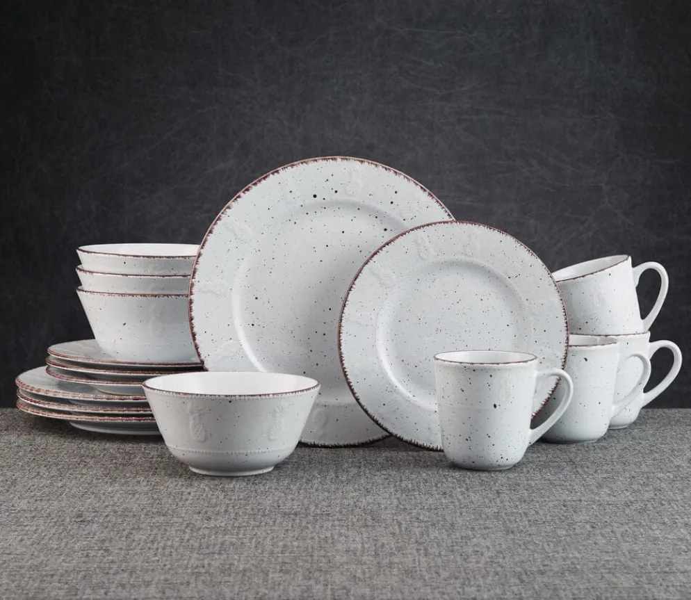 Pineapple 16 Piece Dinnerware Set, Service for 4