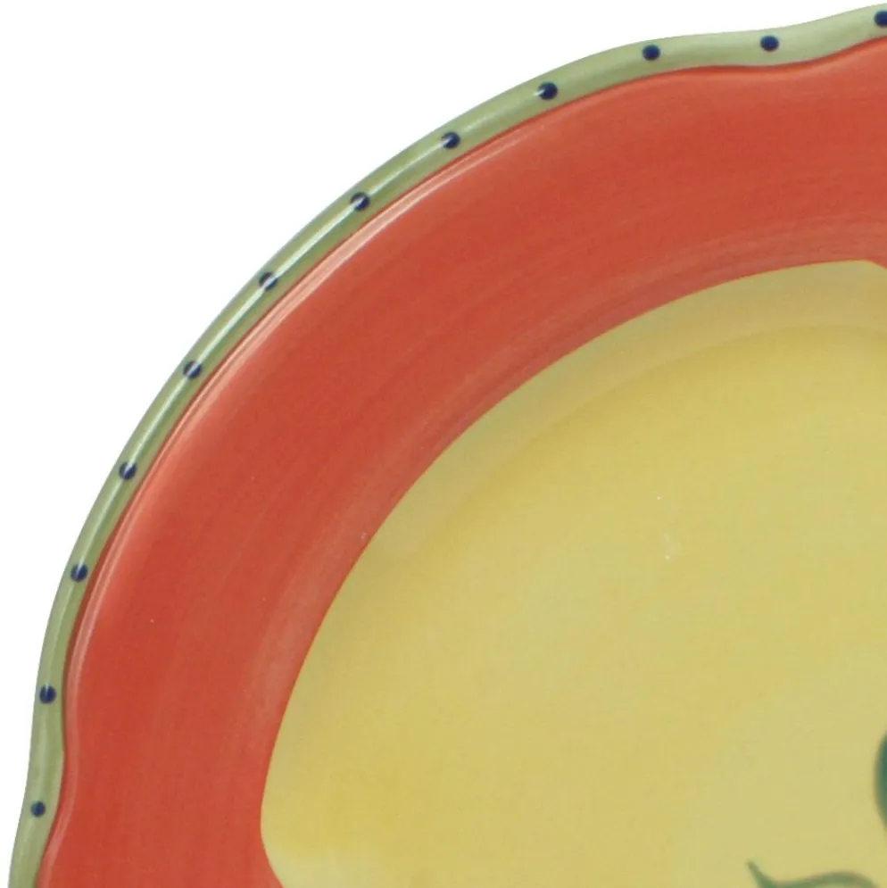 Pistoulet® Set of 4 Dinner Plates with Red Band