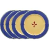 Pistoulet® Set of 4 Dinner Plates with Blue Band