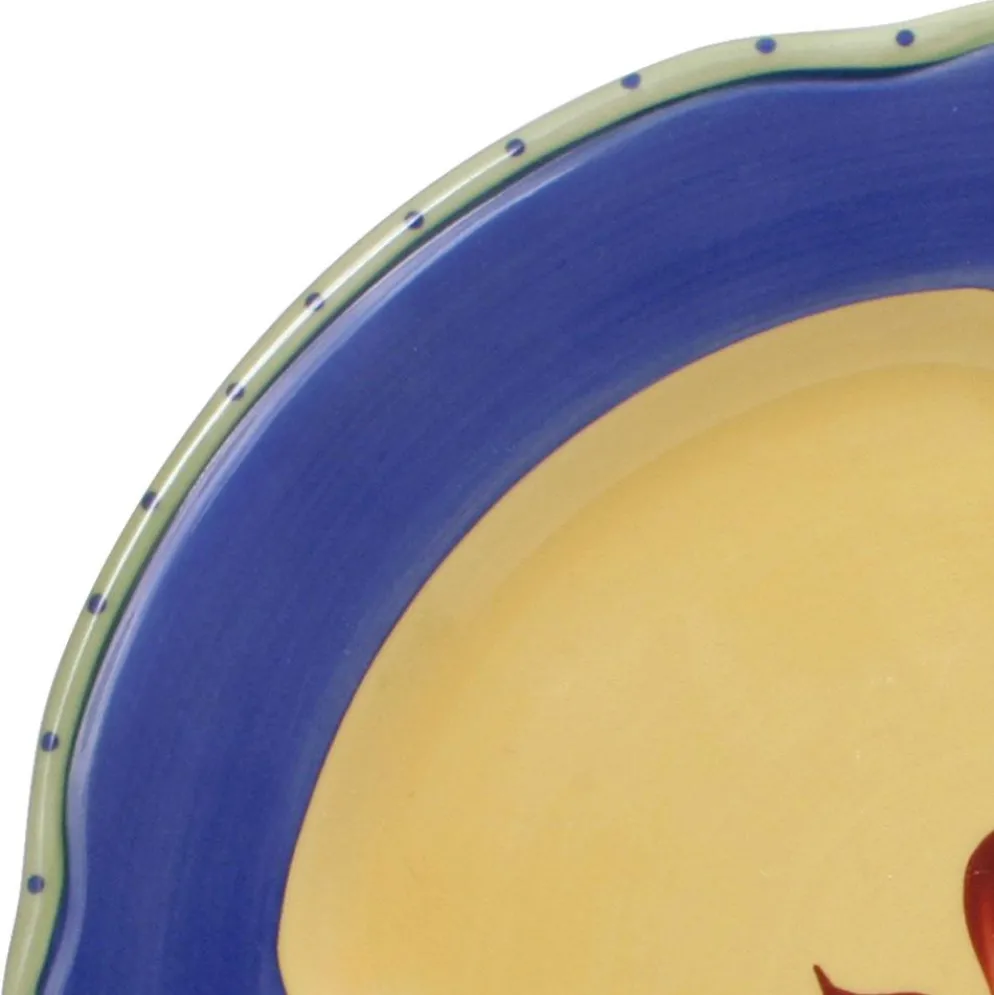 Pistoulet® Set of 4 Dinner Plates with Blue Band