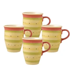 Pistoulet® Set of 4 Mugs with Red Handle