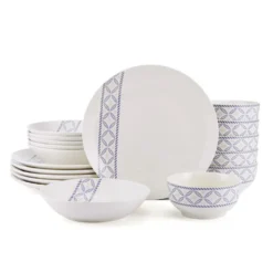 Preslie 18 Piece Dinnerware Set, Service for 6