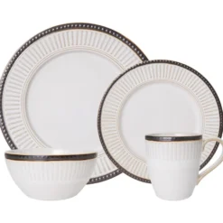 Promenade Column 16 Piece Dinnerware Set, Service for 4