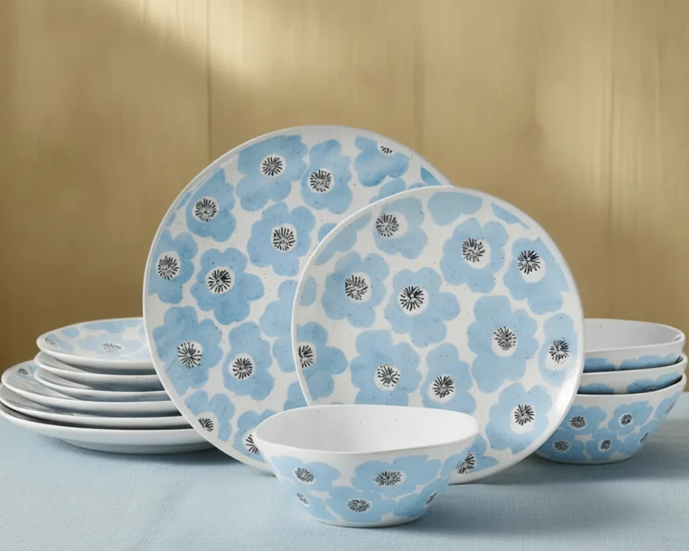 Radiant Floral 12 Piece Set, Service for 4