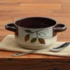 Rustic Leaves Double Handled Soup Bowl