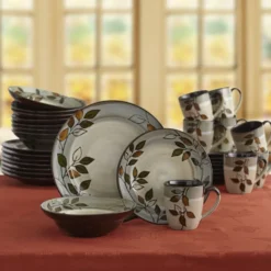 Rustic Leaves Service for 8 with Serveware