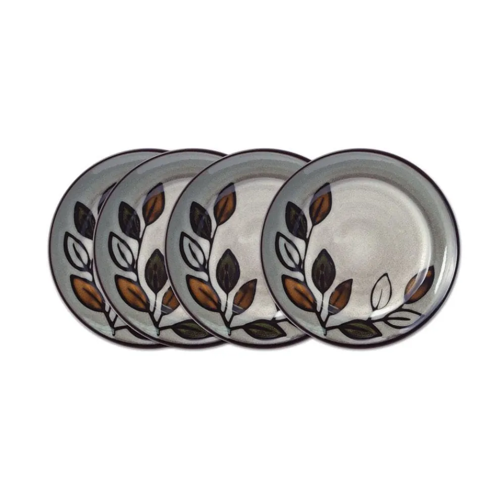 Rustic Leaves Set of 4 Appetizer Plates