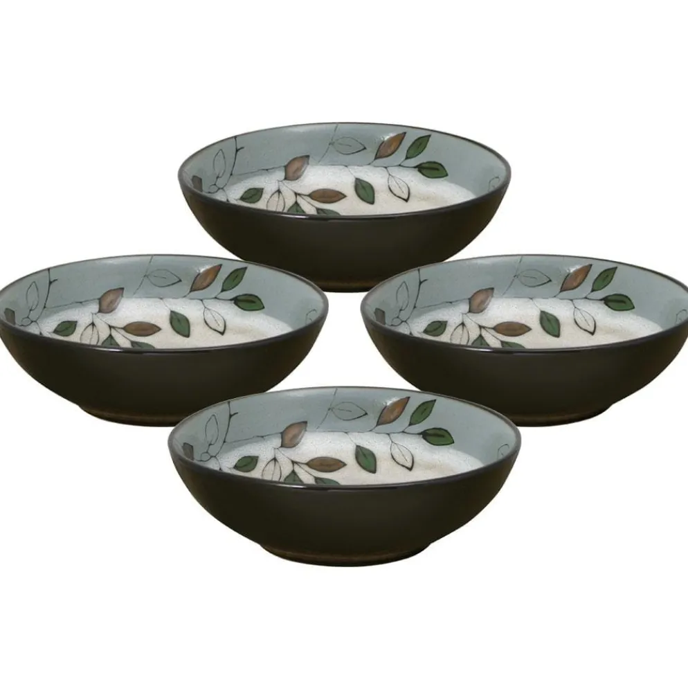 Rustic Leaves Set of 4 Individual Pasta Bowls