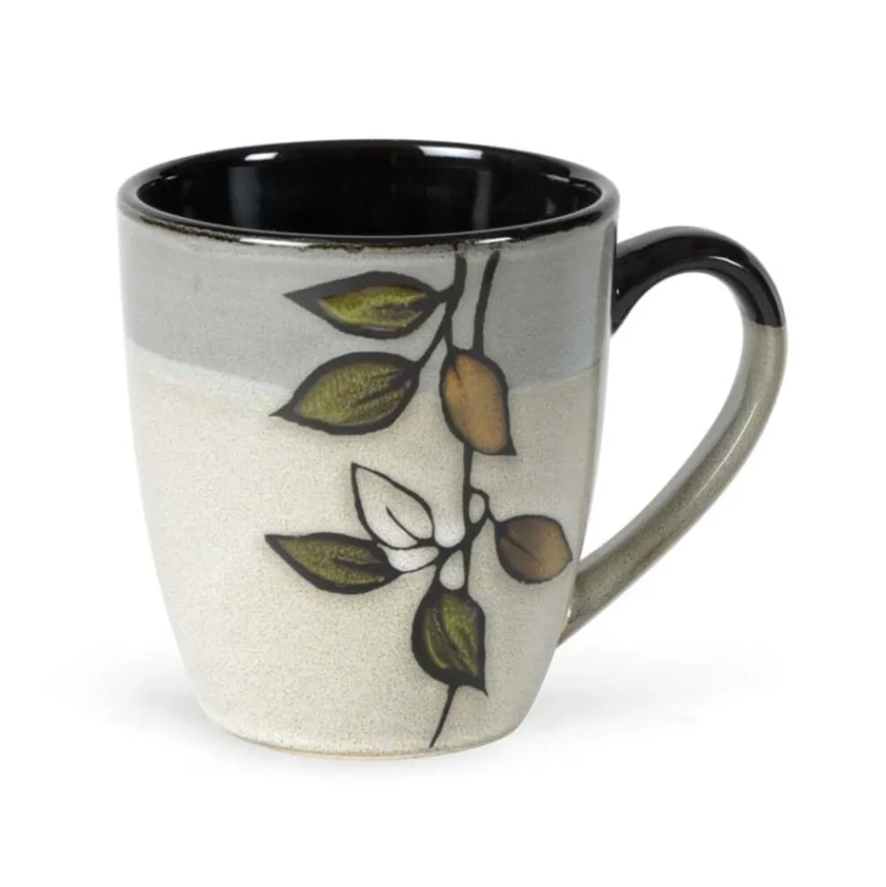 Rustic Leaves Set of 4 Mugs