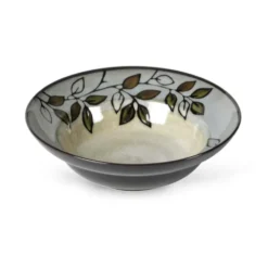 Rustic Leaves Set of 4 Rim Soup Cereal Bowls