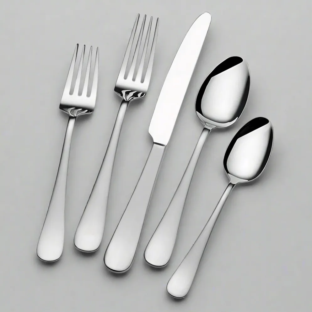 Satin Symmetry 45 Piece Flatware Set, Service for 8