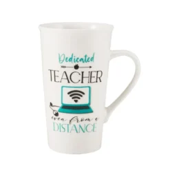 Sentiment Mugs Dedicated Teacher From Distance Latte Mug