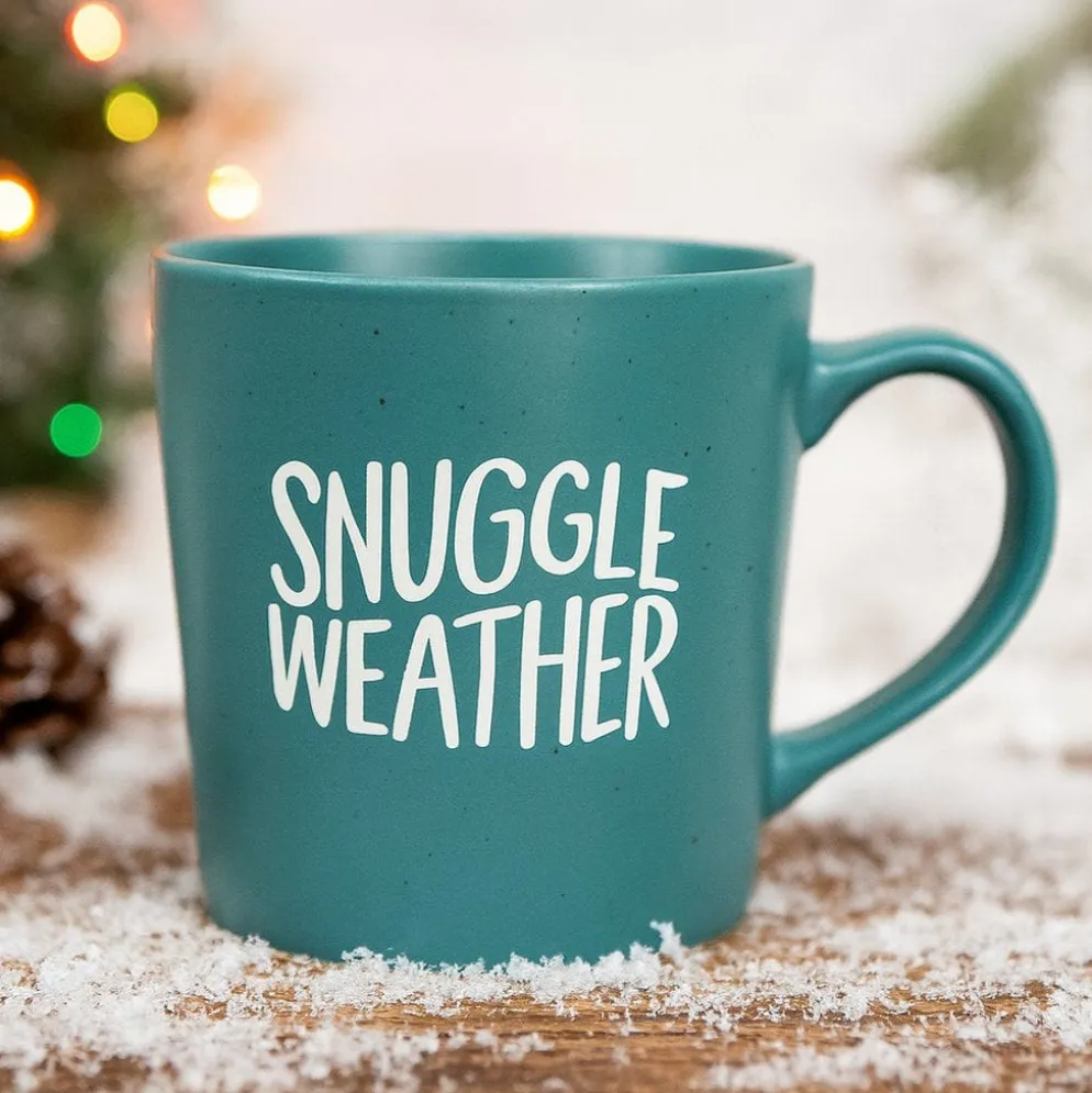 Sentiment Mugs Green Snuggle Weather Mug
