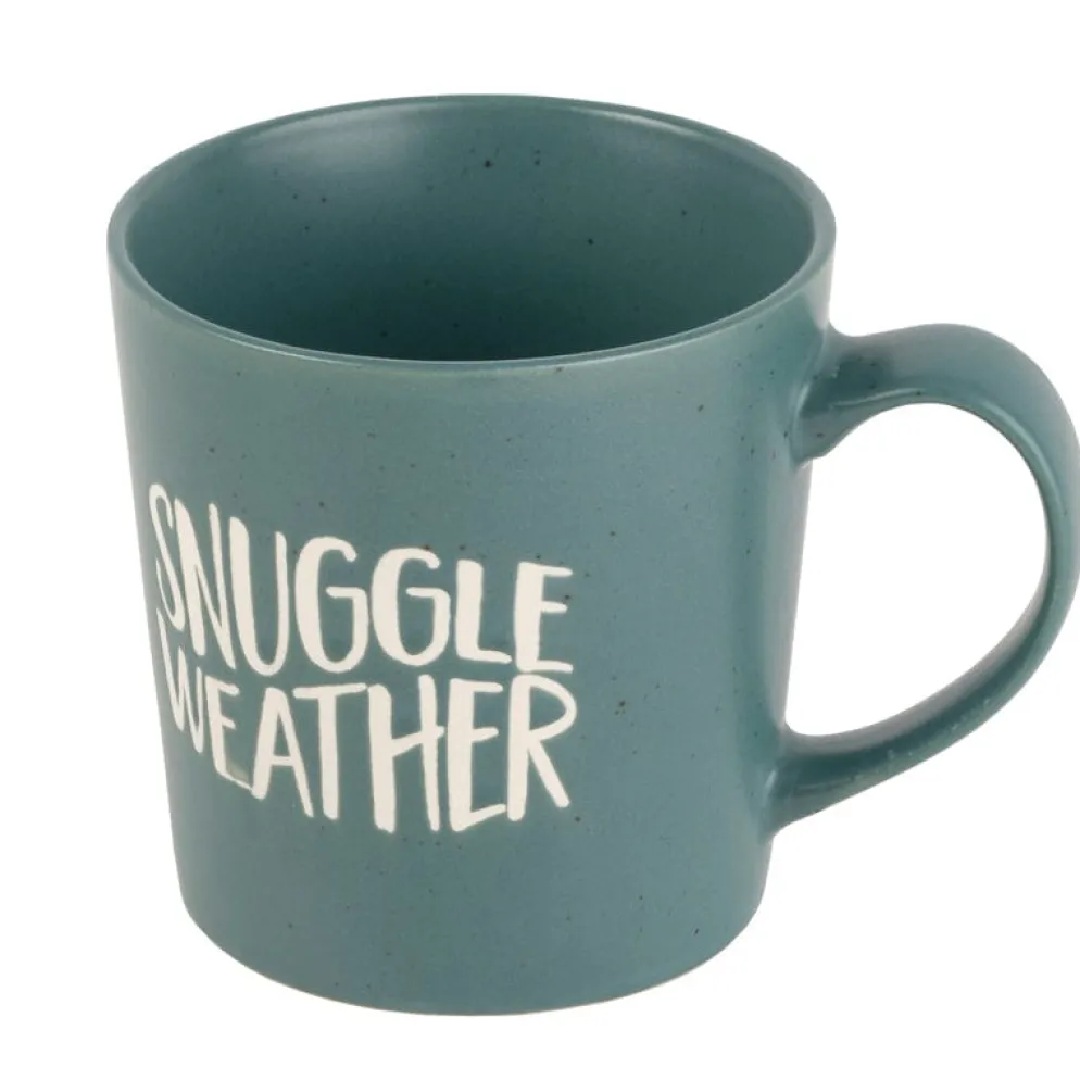 Sentiment Mugs Green Snuggle Weather Mug