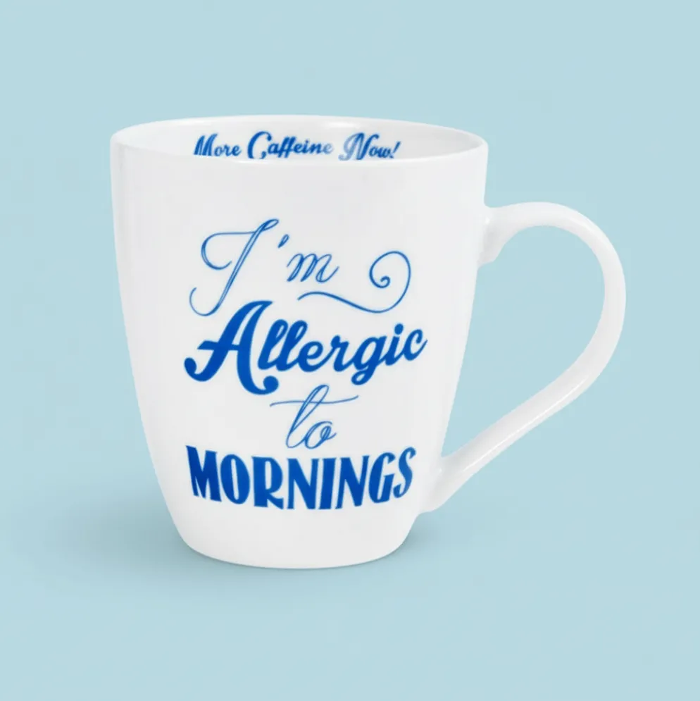 Sentiment Mugs Im Allergic To Mornings Mug