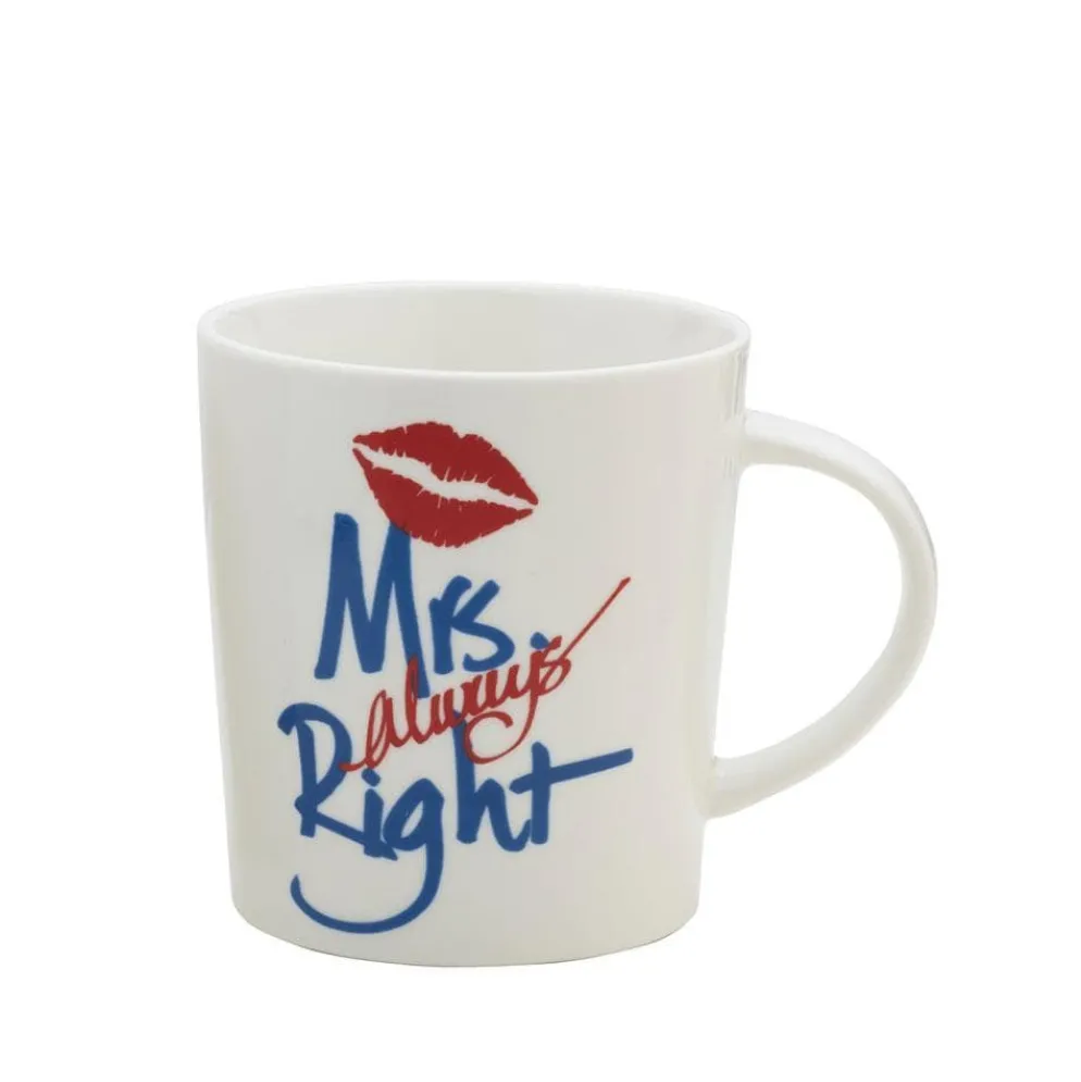 Sentiment Mugs Set of 2 Mr and Mrs Right Mugs