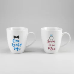 Sentiment Mugs Set of 2 Mr and Mrs Mugs