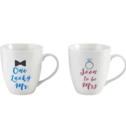 Sentiment Mugs Set of 2 Mr and Mrs Mugs