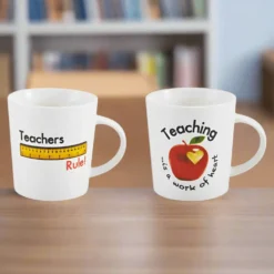 Sentiment Mugs Teacher Theme Mugs Set of 2