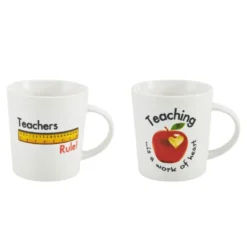 Sentiment Mugs Teacher Theme Mugs Set of 2