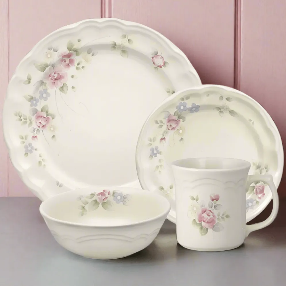 Tea Rose Dinnerware Set