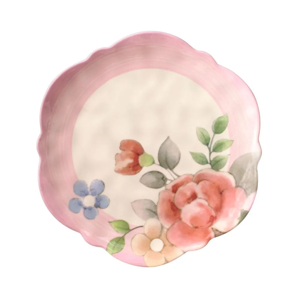 Tea Rose Outdoor Melamine Dinnerware Set