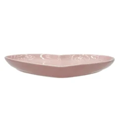Tea Rose Pink Heart Shaped Plate