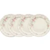 Tea Rose Set of 4 Dinner Plates